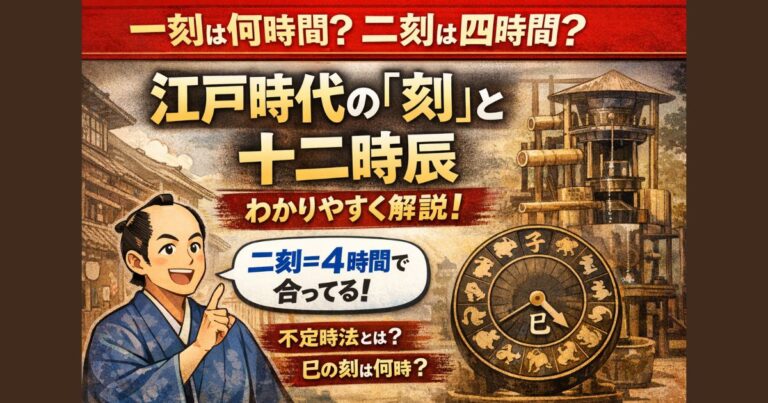 【2026年最新】二刻は何時間?四時間で合ってる?一刻の意味と江戸時代の時刻制度を完全解説 | はくめりブログ